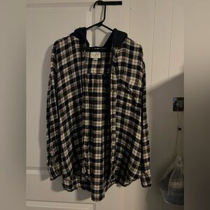 American Eagle flannel hoodie